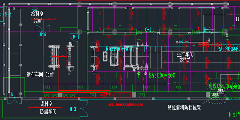 涂布生產(chǎn)線消防氣體滅火系統(tǒng)圖紙